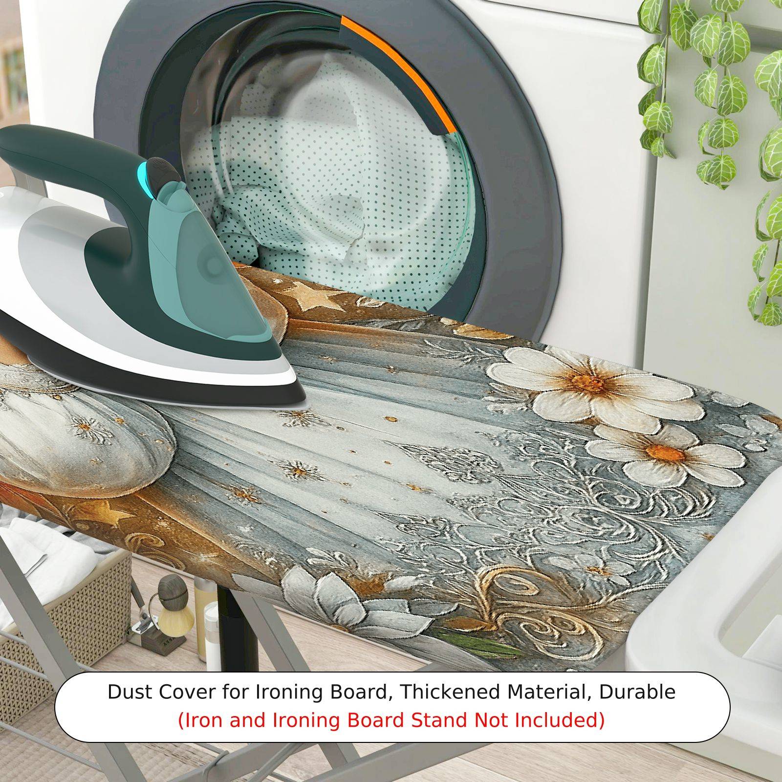 1-Piece Angel Floral Artistic  Ironing Board Cover, Universal Size, Without Board