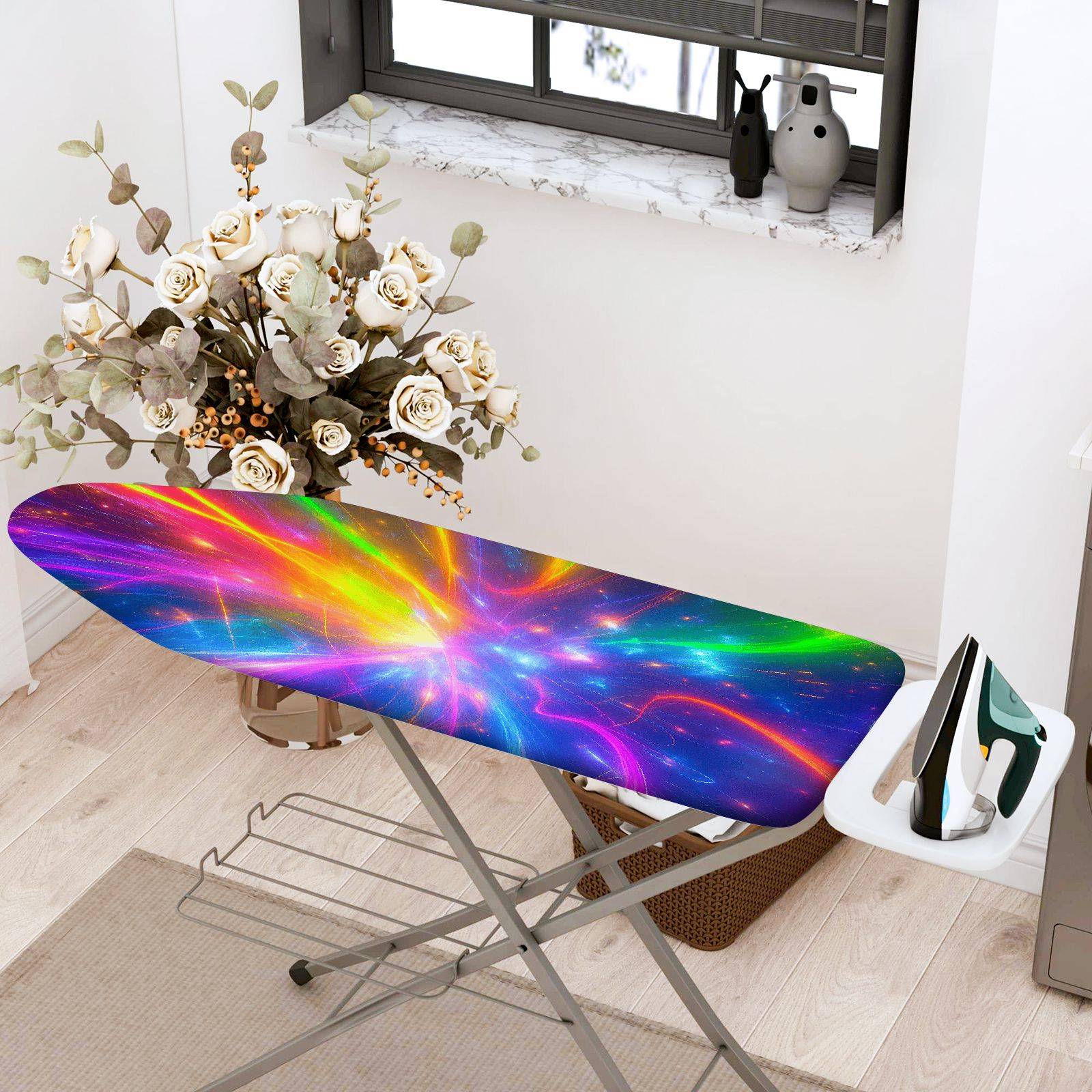 1-Piece Abstract Colorful Vivid  Ironing Board Cover, Universal Size, Without Board
