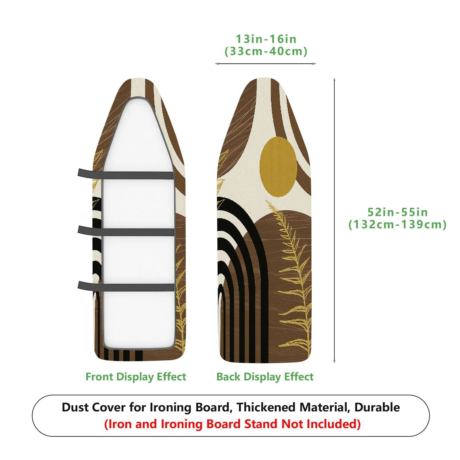 1-Piece Abstract Nature Pattern Brown  Ironing Board Cover, Universal Size, Without Board