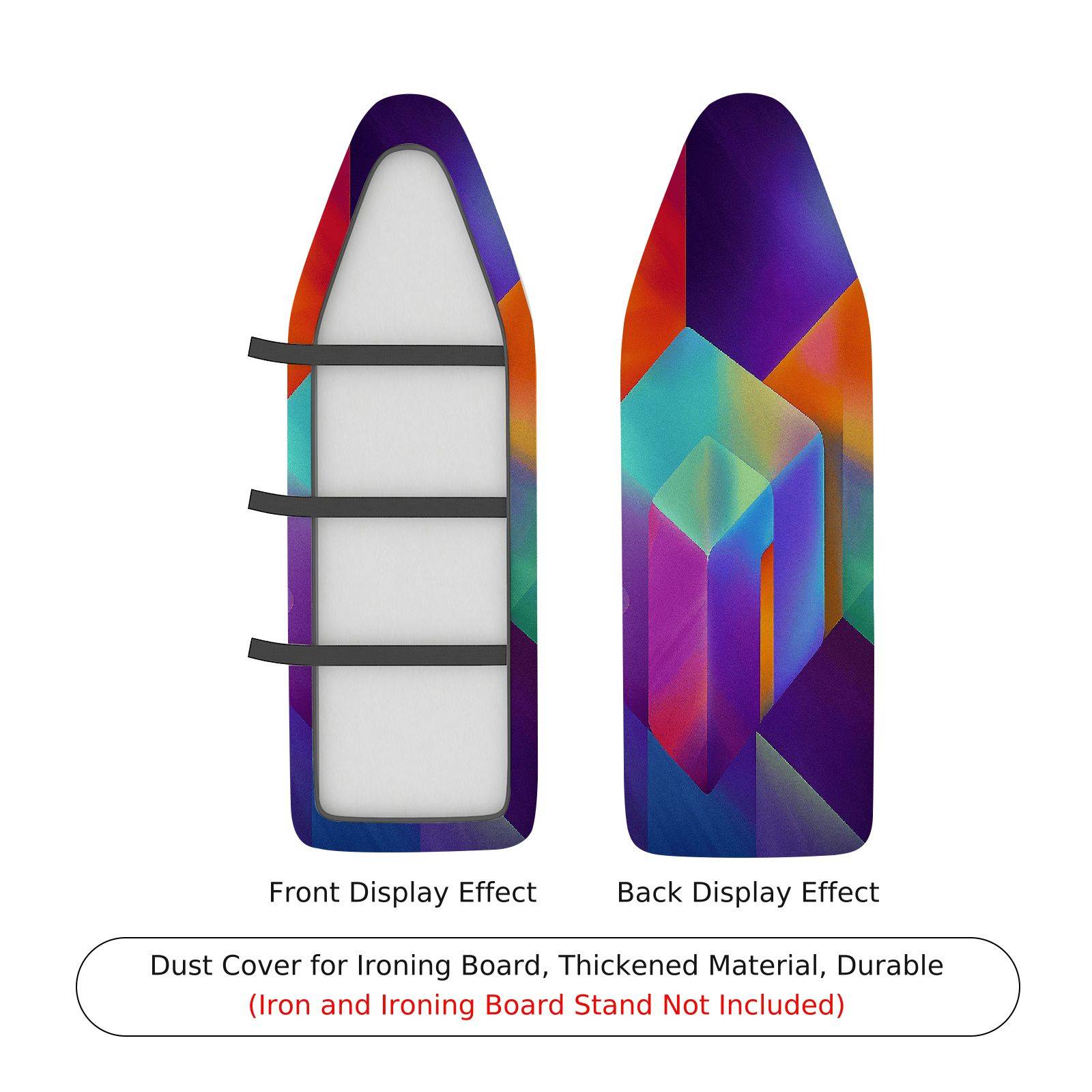 1-Piece Colorful Geometric Abstract  Ironing Board Cover, Universal Size, Without Board