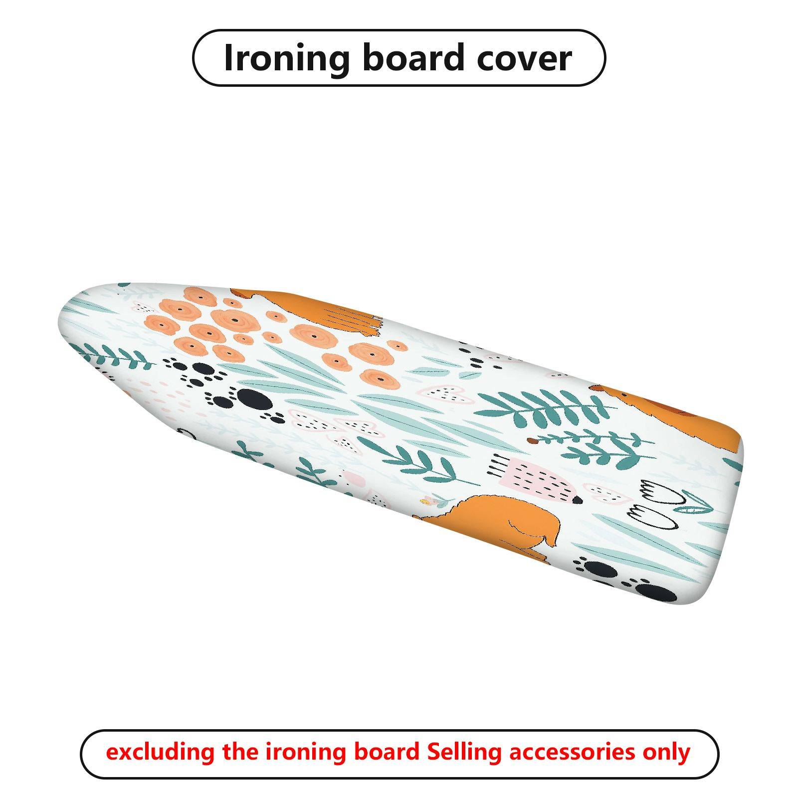 1-Piece Floral Leaves Animal  Ironing Board Cover, Universal Size, Without Board