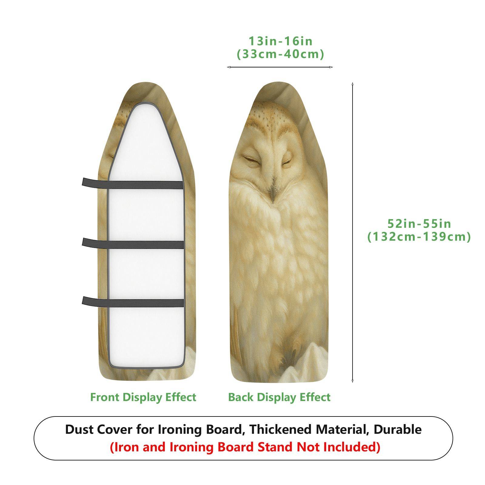 1-Piece Owl Animal Nature  Ironing Board Cover, Universal Size, Without Board