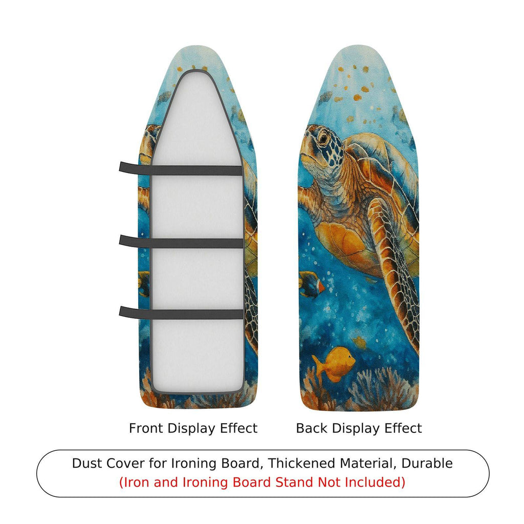 1-Piece Sea Turtle Ocean Marine Life  Ironing Board Cover, Universal Size, Without Board