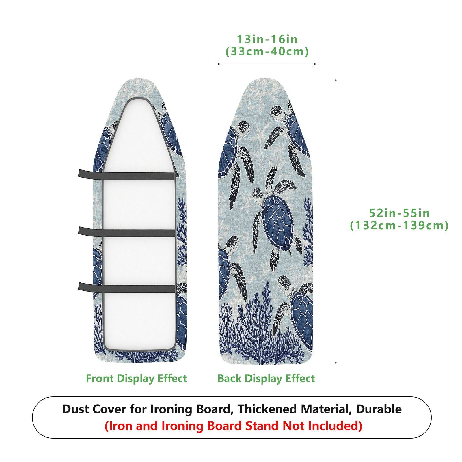 1-Piece Sea Turtle Coral Ocean  Ironing Board Cover, Universal Size, Without Board