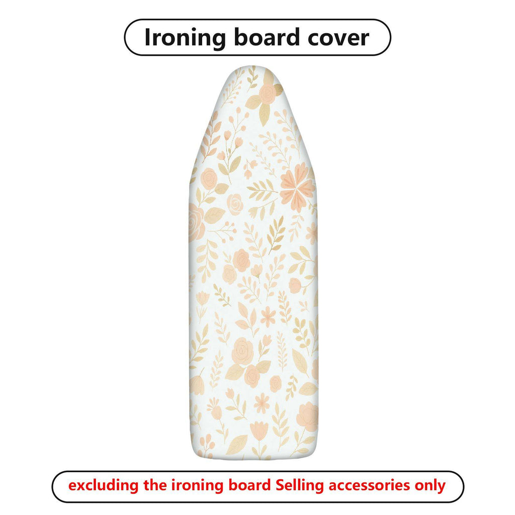 1-Piece Floral Pattern Beige Print  Ironing Board Cover, Universal Size, Without Board