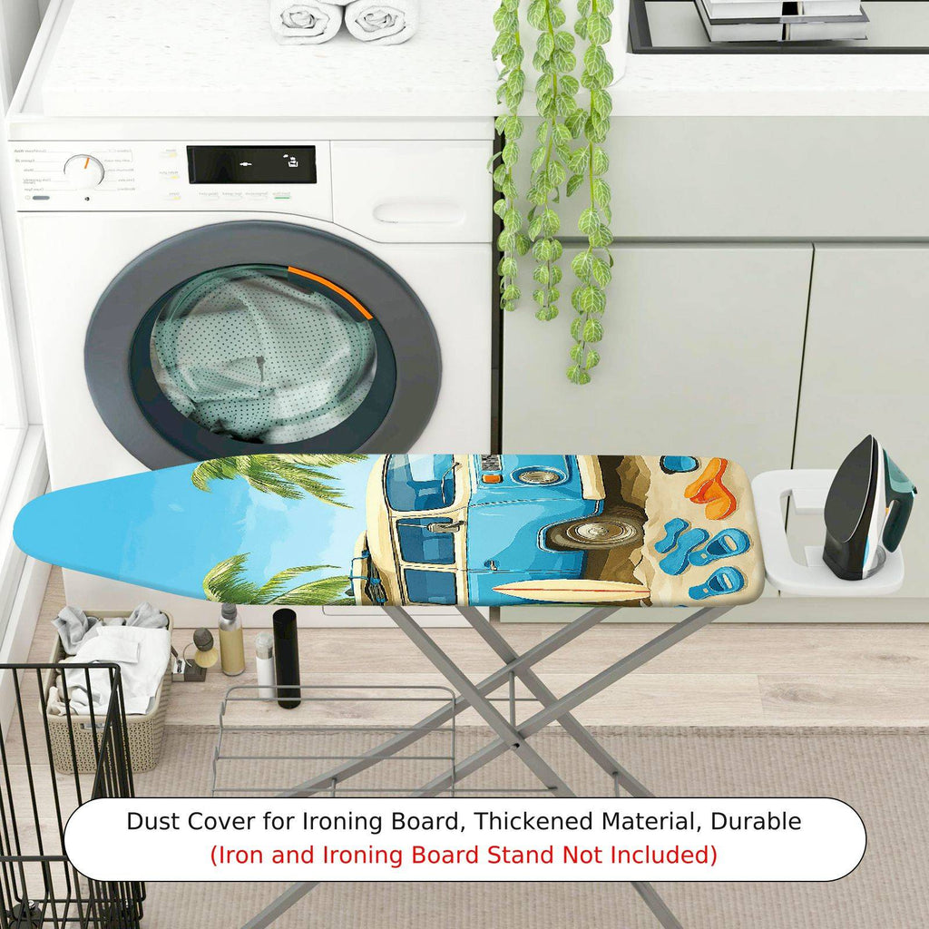 1-Piece Retro Travel Beach  Ironing Board Cover, Universal Size, Without Board