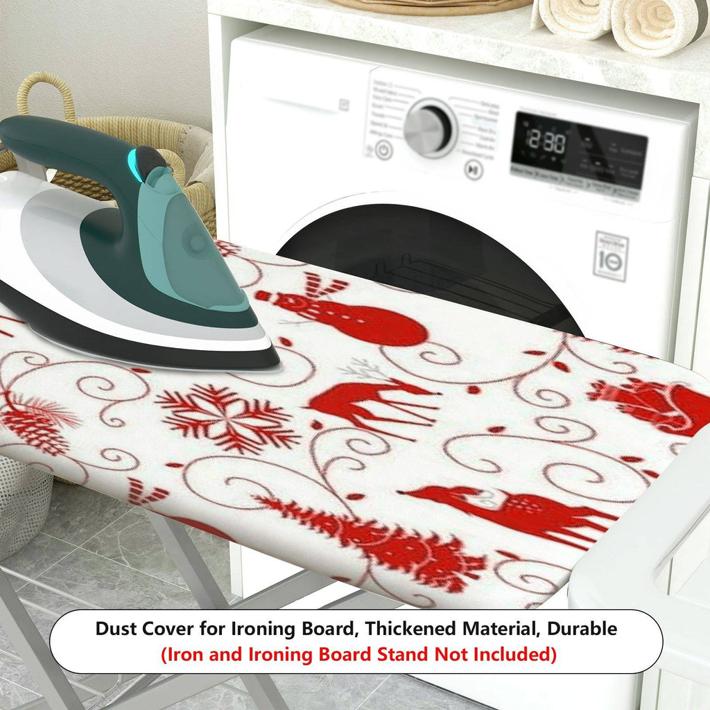 1-Piece Christmas Reindeer Snowflake  Ironing Board Cover, Universal Size, Without Board