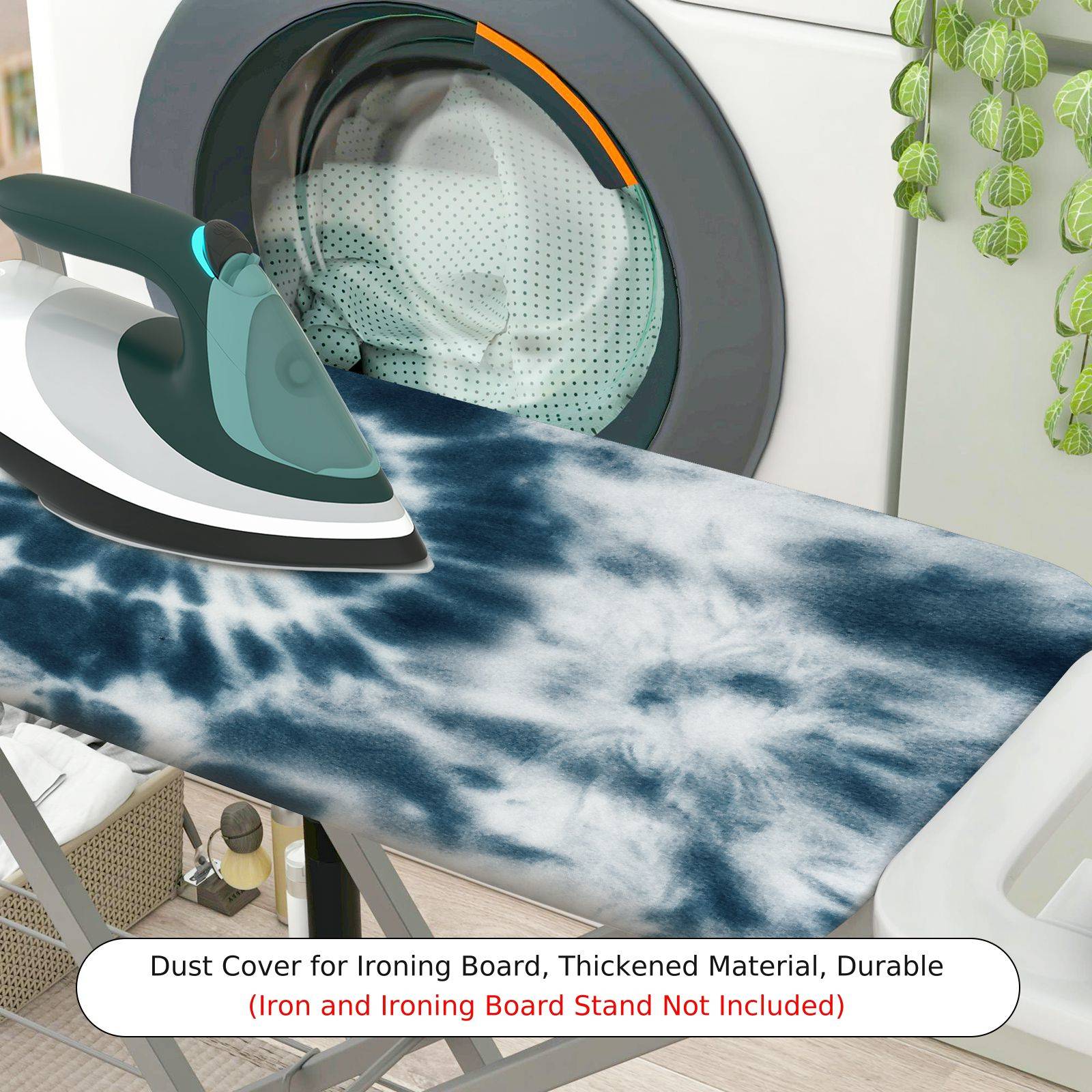 1-Piece Tie-dye Blue Abstract  Ironing Board Cover, Universal Size, Without Board
