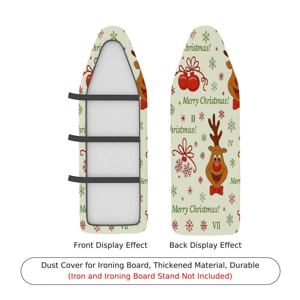 1-Piece Reindeer Snowflakes Merry Christmas  Ironing Board Cover, Universal Size, Without Board