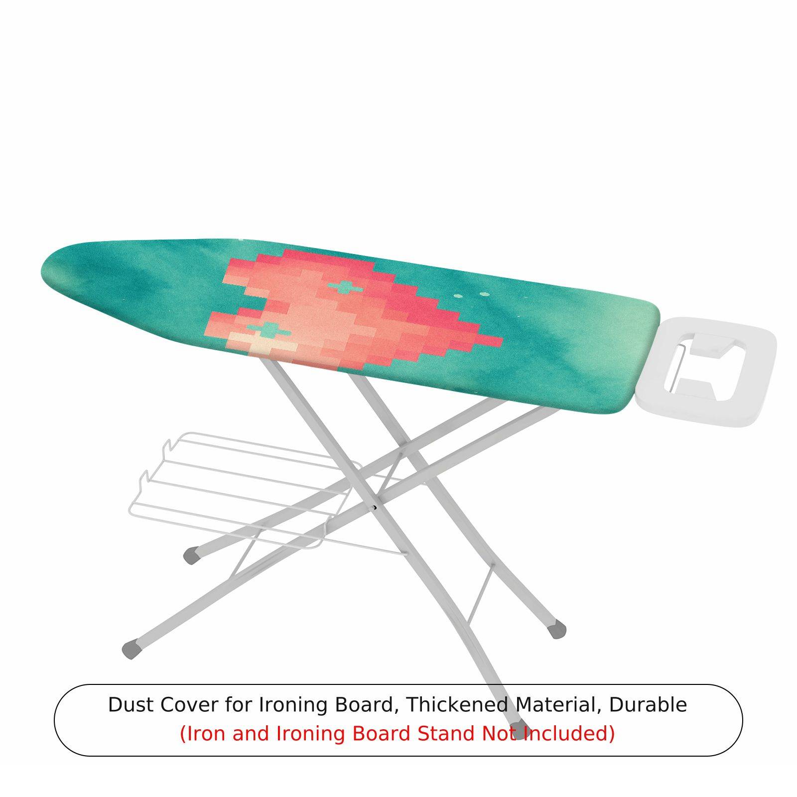 1-Piece Pixel Art Pink Green  Ironing Board Cover, Universal Size, Without Board
