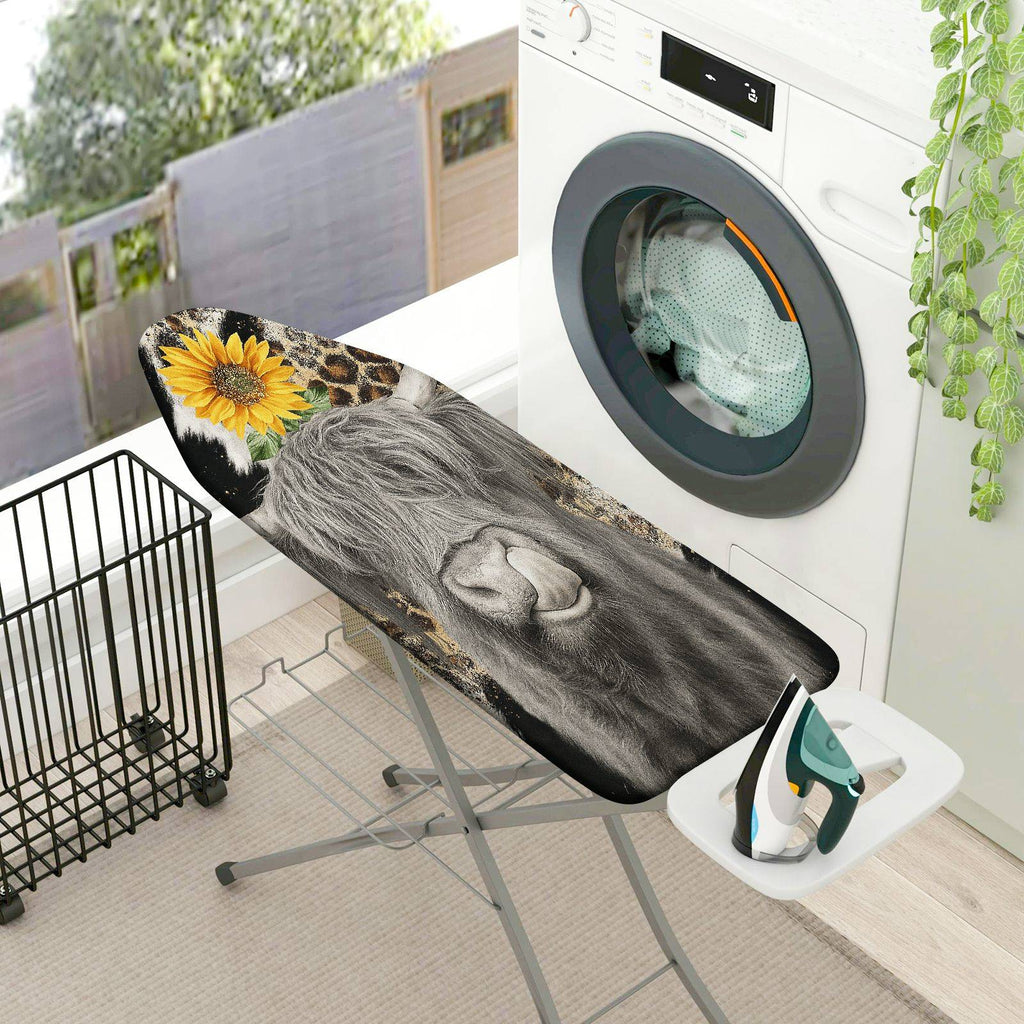 1-Piece Sunflower Animal Pattern Leopard  Ironing Board Cover, Universal Size, Without Board