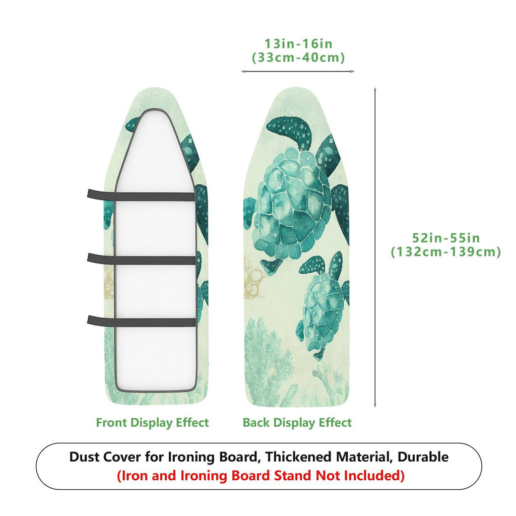 1-Piece Sea Turtle Ocean Beach  Ironing Board Cover, Universal Size, Without Board
