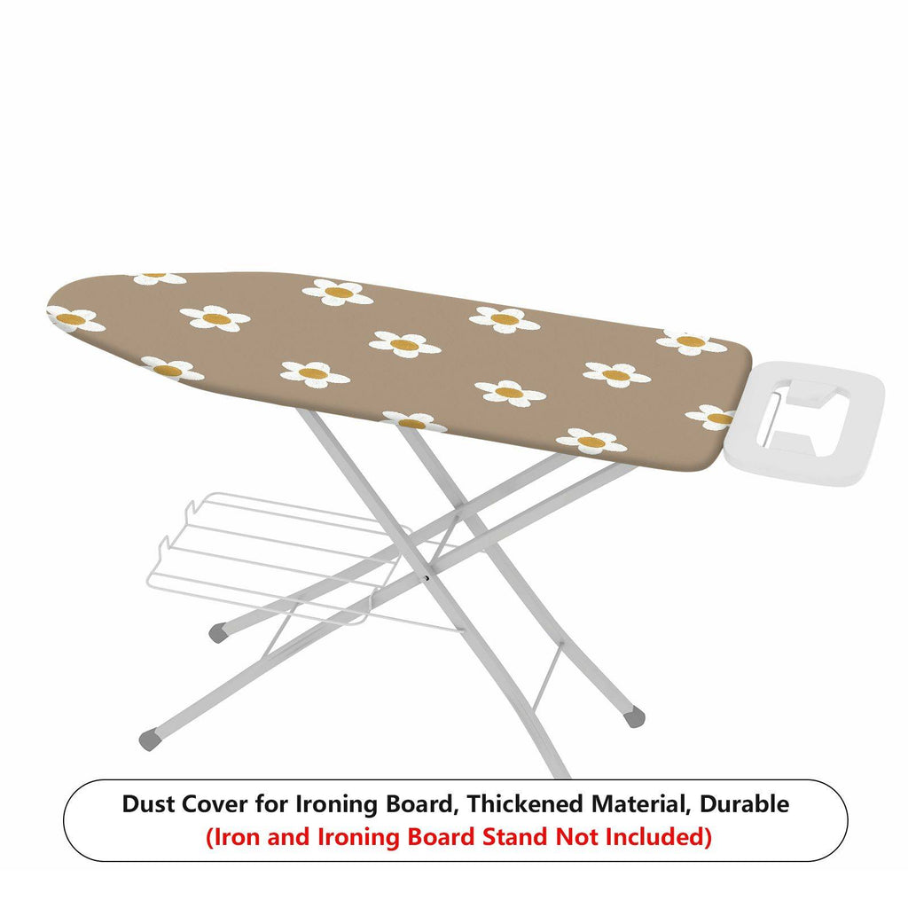1-Piece Daisy Floral Beige  Ironing Board Cover, Universal Size, Without Board