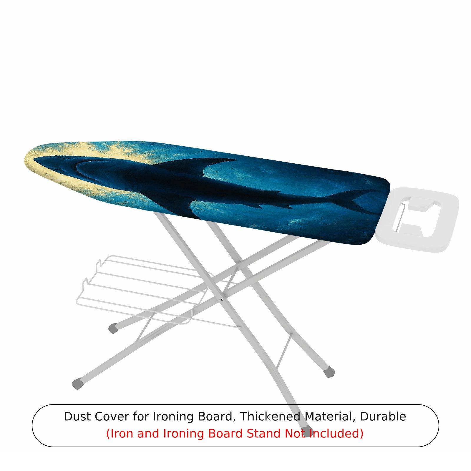 1-Piece Shark Ocean Blue  Ironing Board Cover, Universal Size, Without Board