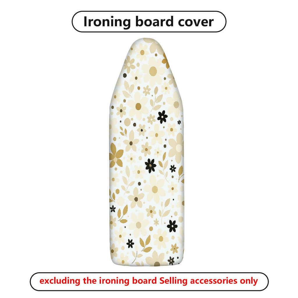 1-Piece Floral Leaf Pattern Beige Flowers  Ironing Board Cover, Universal Size, Without Board