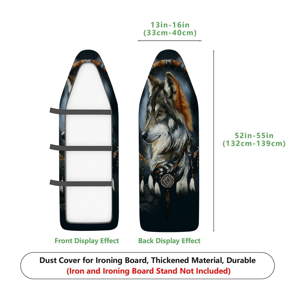 1-Piece Animal Wolf Dreamcatcher Art  Ironing Board Cover, Universal Size, Without Board