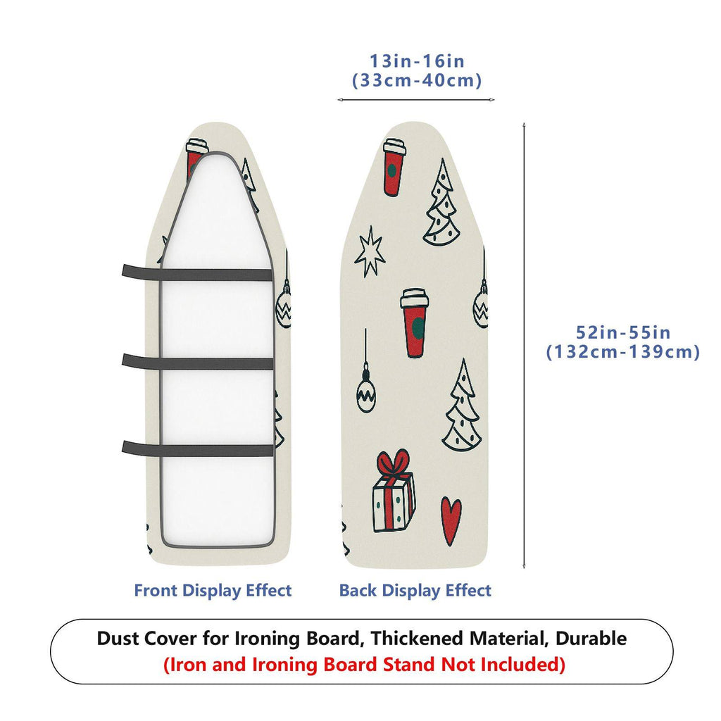 1-Piece Christmas Tree Coffee Cup Gift  Ironing Board Cover, Universal Size, Without Board