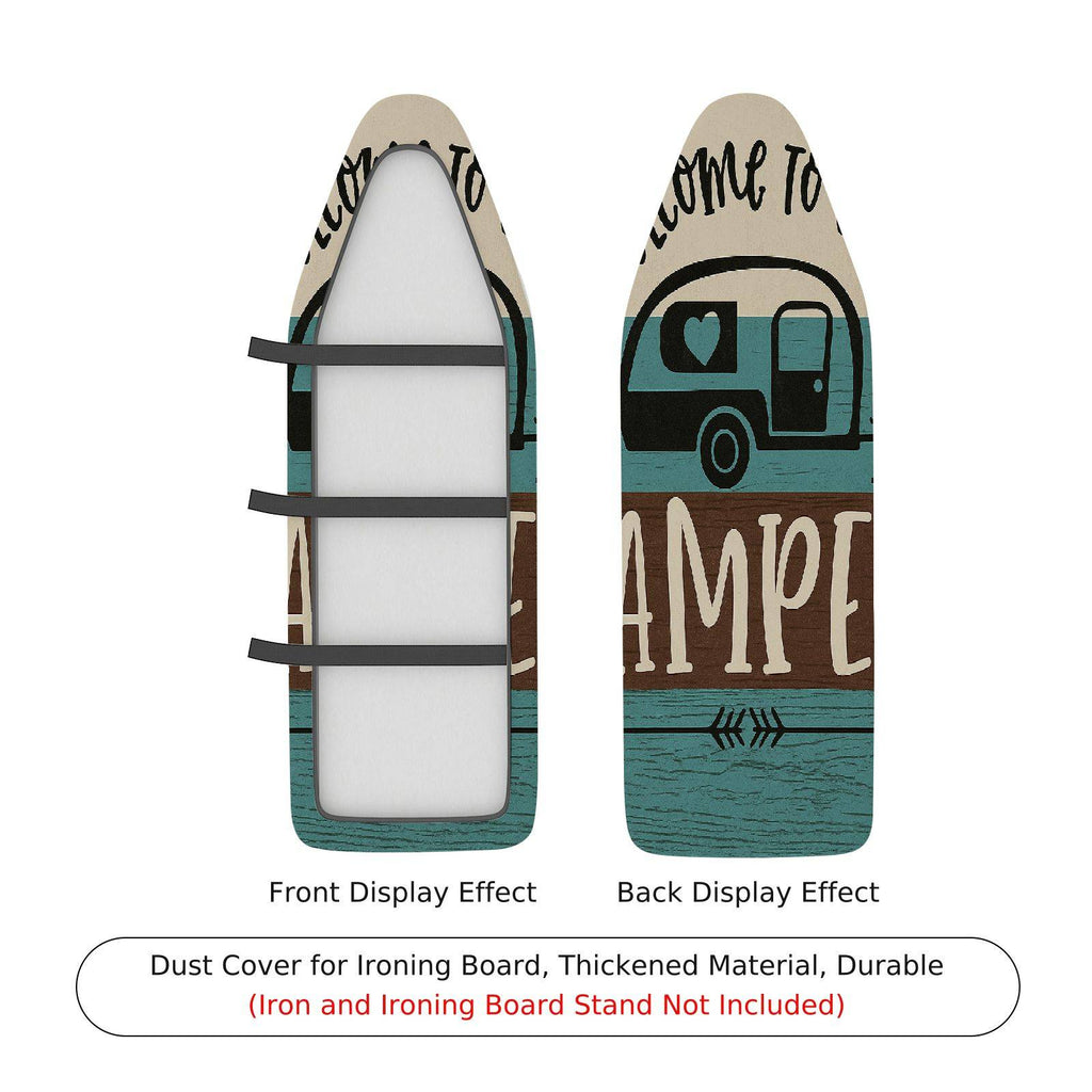 1-Piece Camper Retro Travel Adventure  Ironing Board Cover, Universal Size, Without Board
