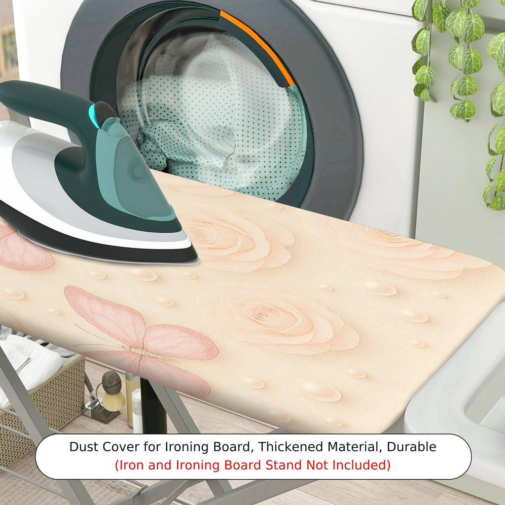 1-Piece Butterfly Floral Pink  Ironing Board Cover, Universal Size, Without Board