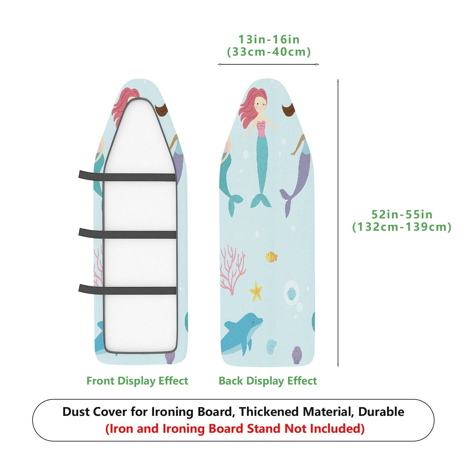 1-Piece Ocean Sea Life  Ironing Board Cover, Universal Size, Without Board