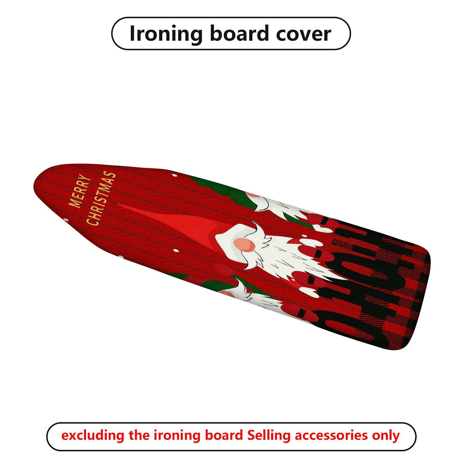 1-Piece Merry Christmas Santa Claus Red  Ironing Board Cover, Universal Size, Without Board