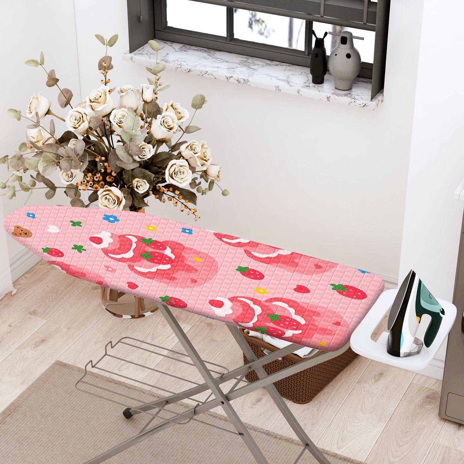 1-Piece Santa Claus Christmas Festive  Ironing Board Cover, Universal Size, Without Board