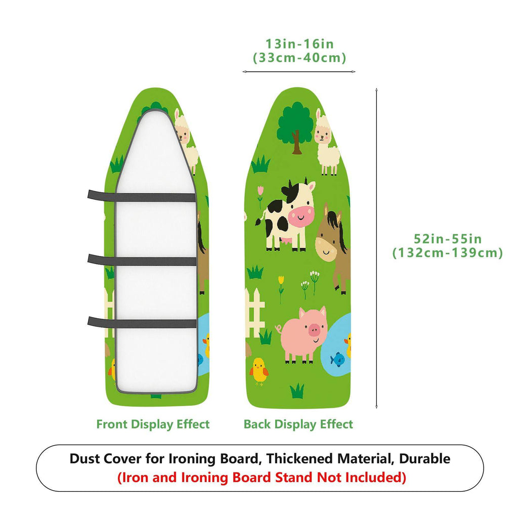 1-Piece Animal Farm Green  Ironing Board Cover, Universal Size, Without Board