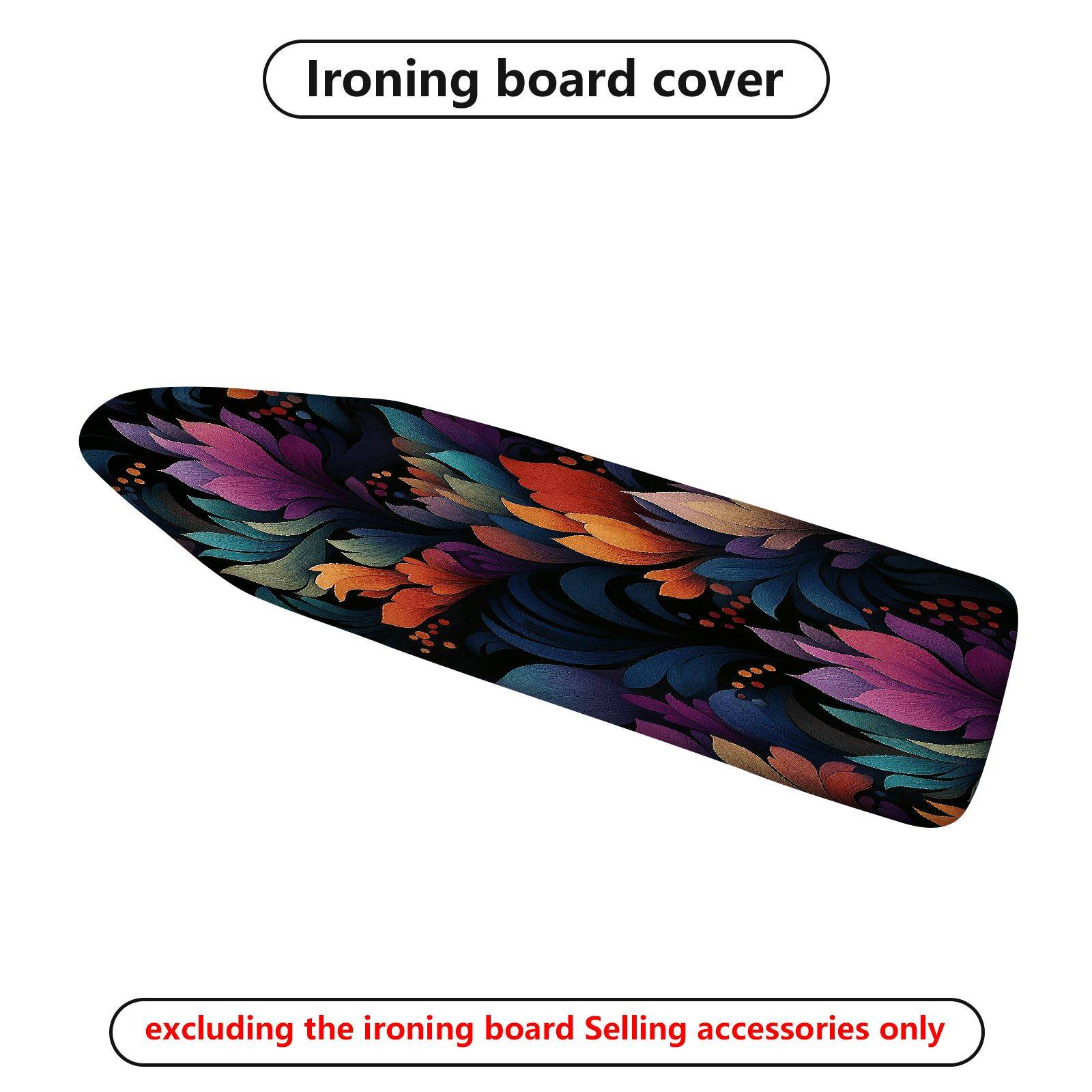 1-Piece Floral Abstract Colorful  Ironing Board Cover, Universal Size, Without Board