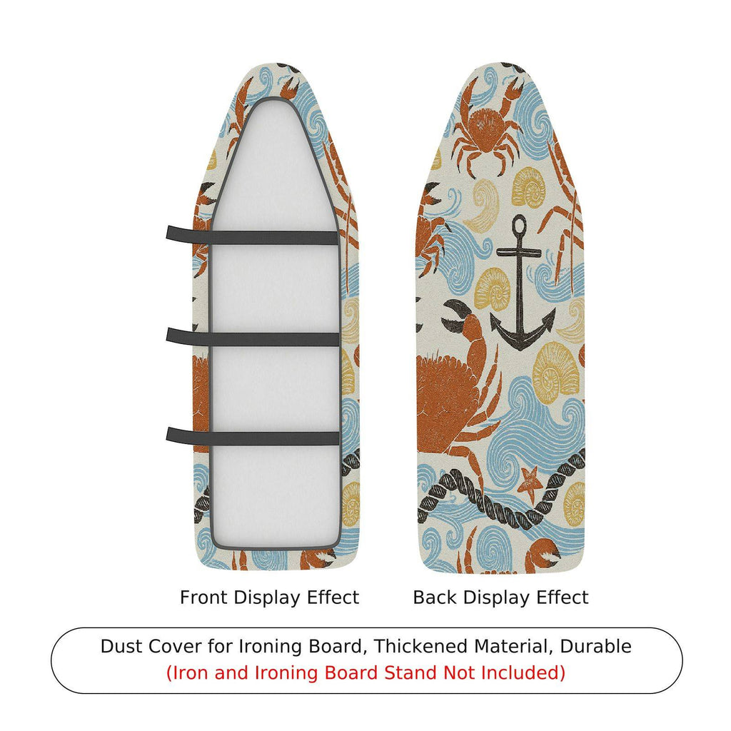 1-Piece Ocean Crab Anchor  Ironing Board Cover, Universal Size, Without Board