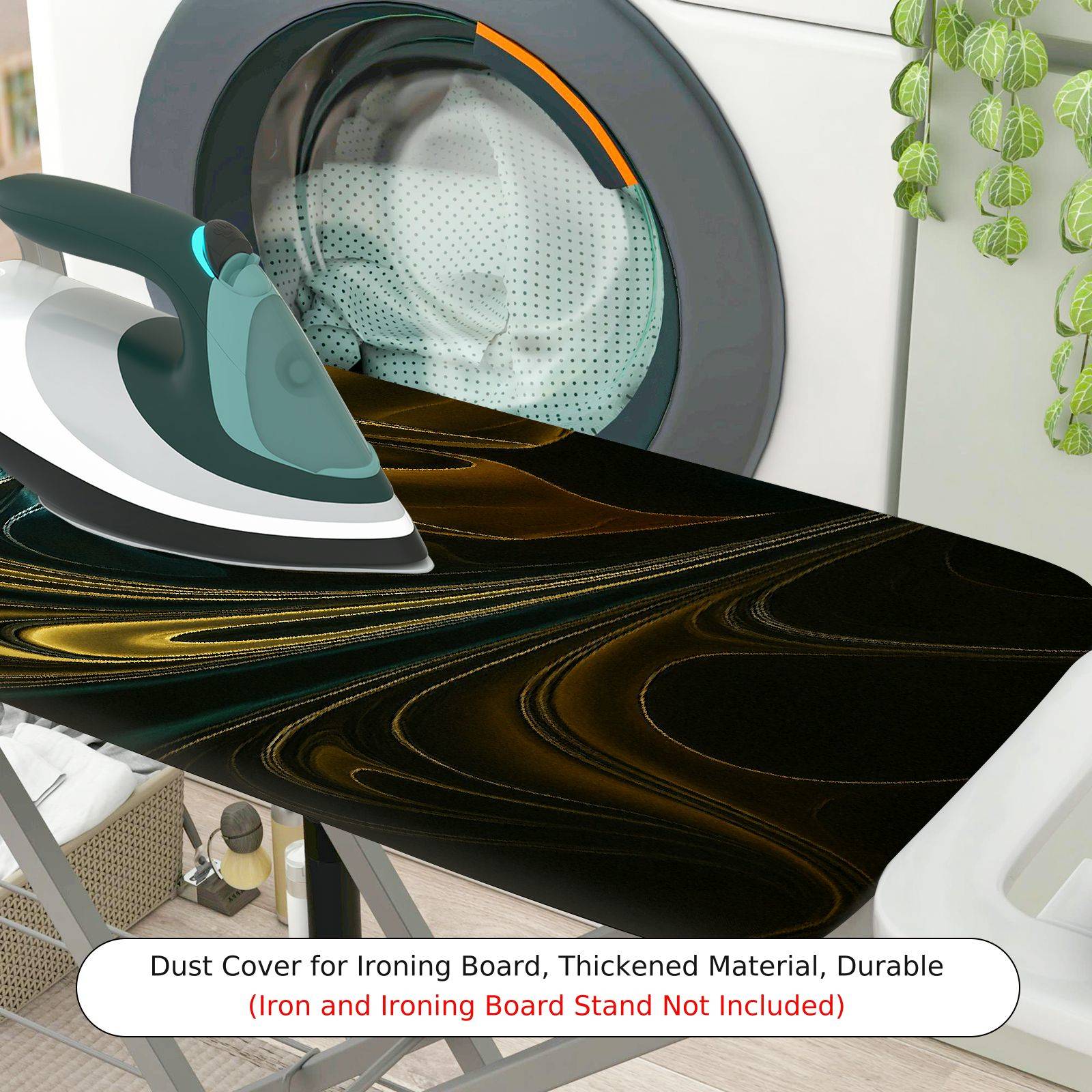 1-Piece Abstract Swirl Design Artistic  Ironing Board Cover, Universal Size, Without Board