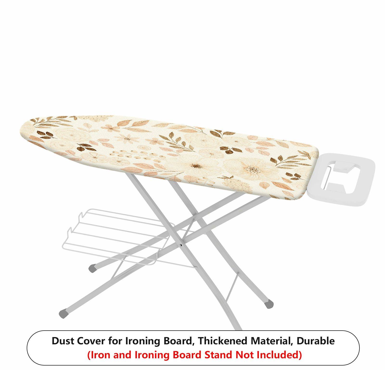 1-Piece Floral Beige Elegant  Ironing Board Cover, Universal Size, Without Board