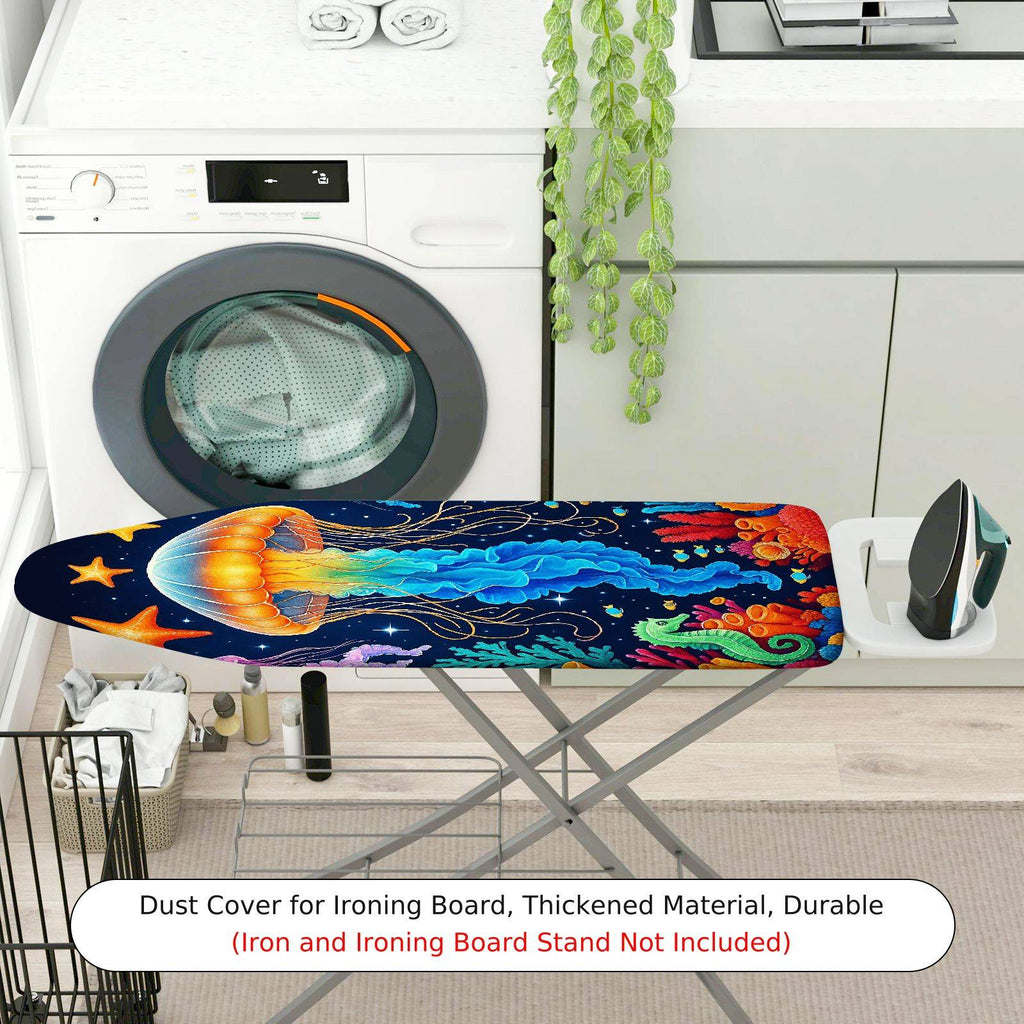1-Piece Jellyfish Ocean Star Sea Creature  Ironing Board Cover, Universal Size, Without Board