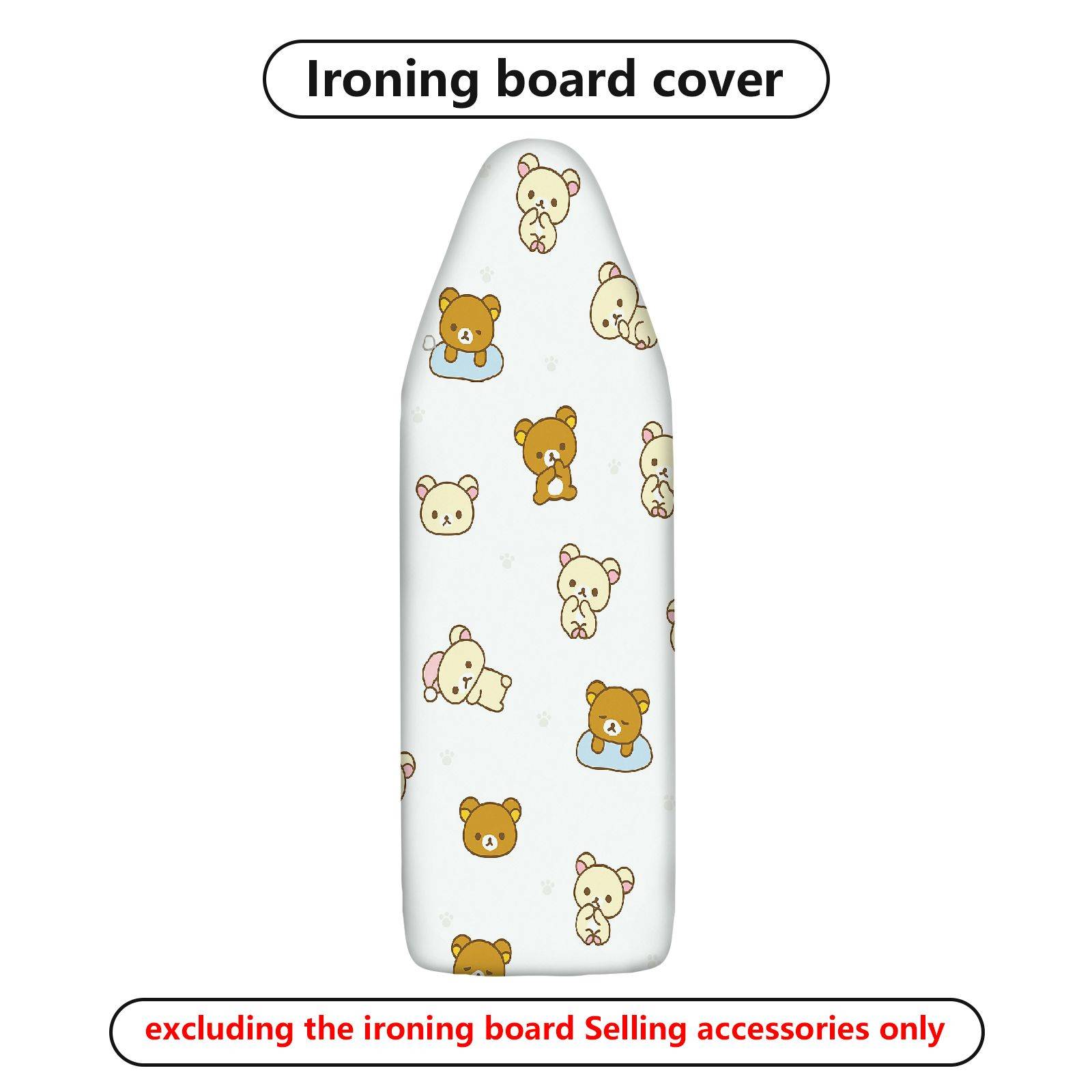1-Piece Cute  Bear Pattern Animal Style Kawaii  Ironing Board Cover, Universal Size, Without Board