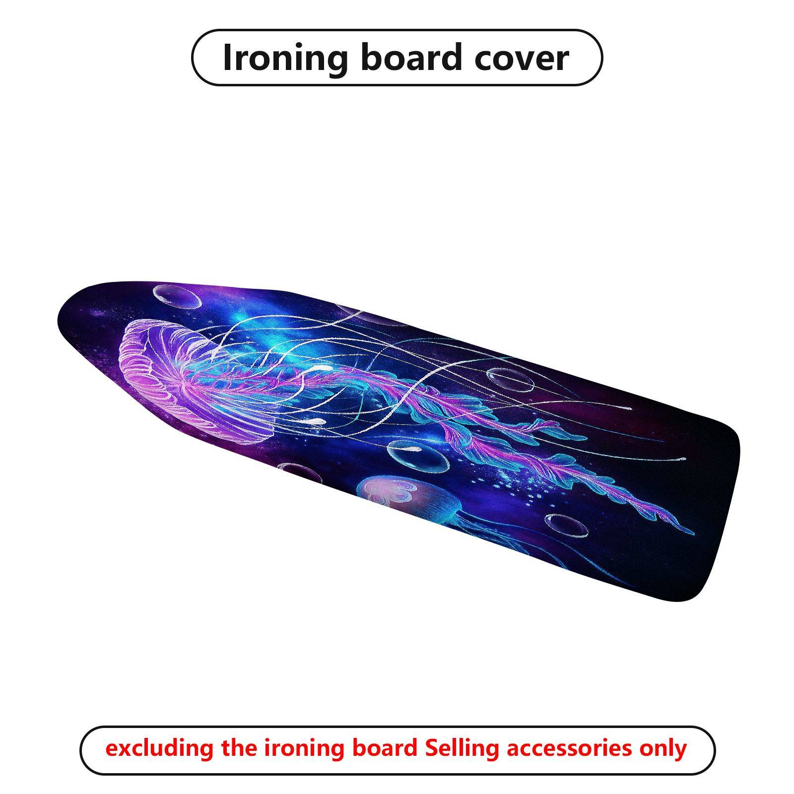 1-Piece Jellyfish Space Ocean  Ironing Board Cover, Universal Size, Without Board