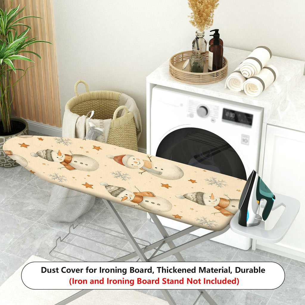 1-Piece Snowman Christmas Snowflake  Ironing Board Cover, Universal Size, Without Board