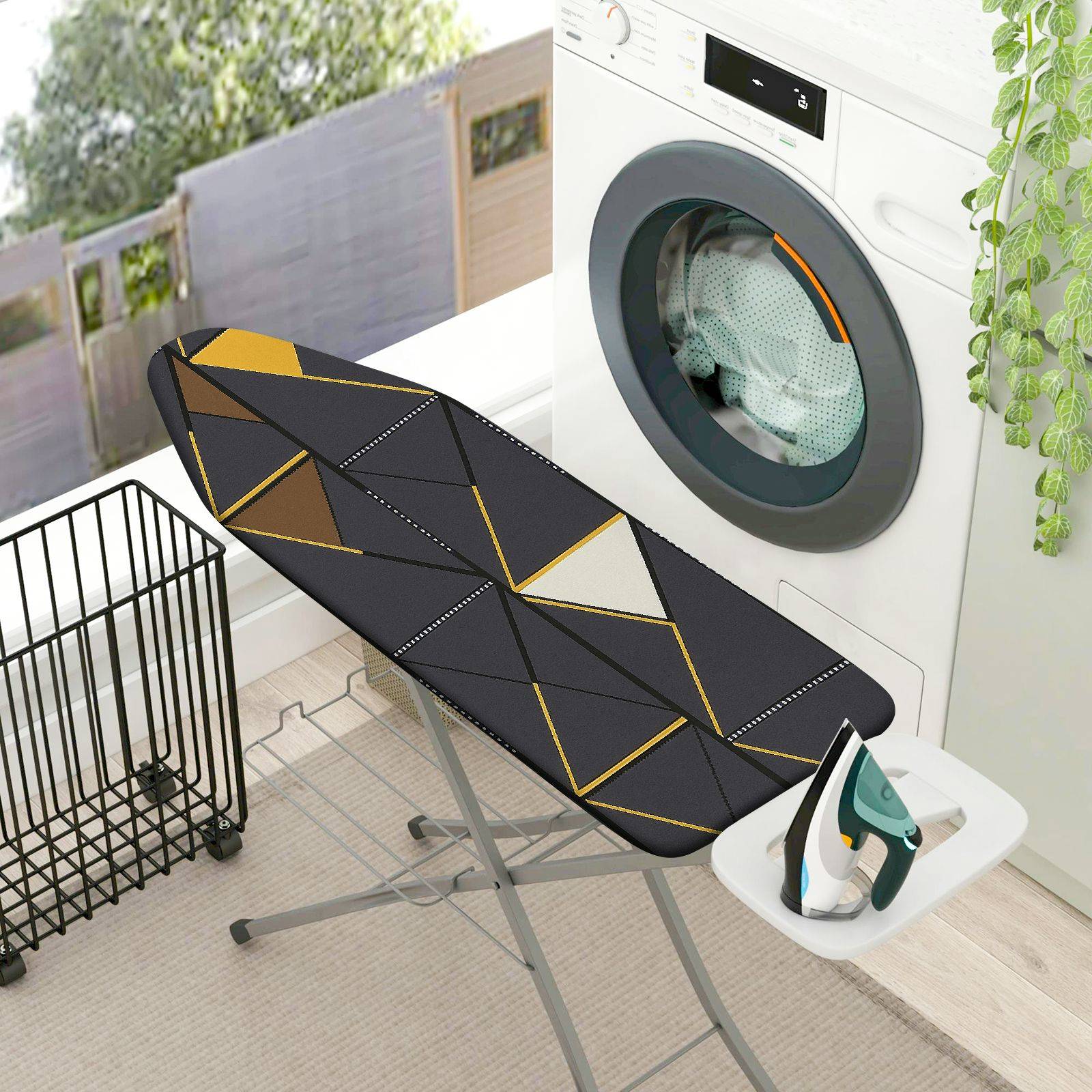 1-Piece Geometric Abstract Modern  Ironing Board Cover, Universal Size, Without Board