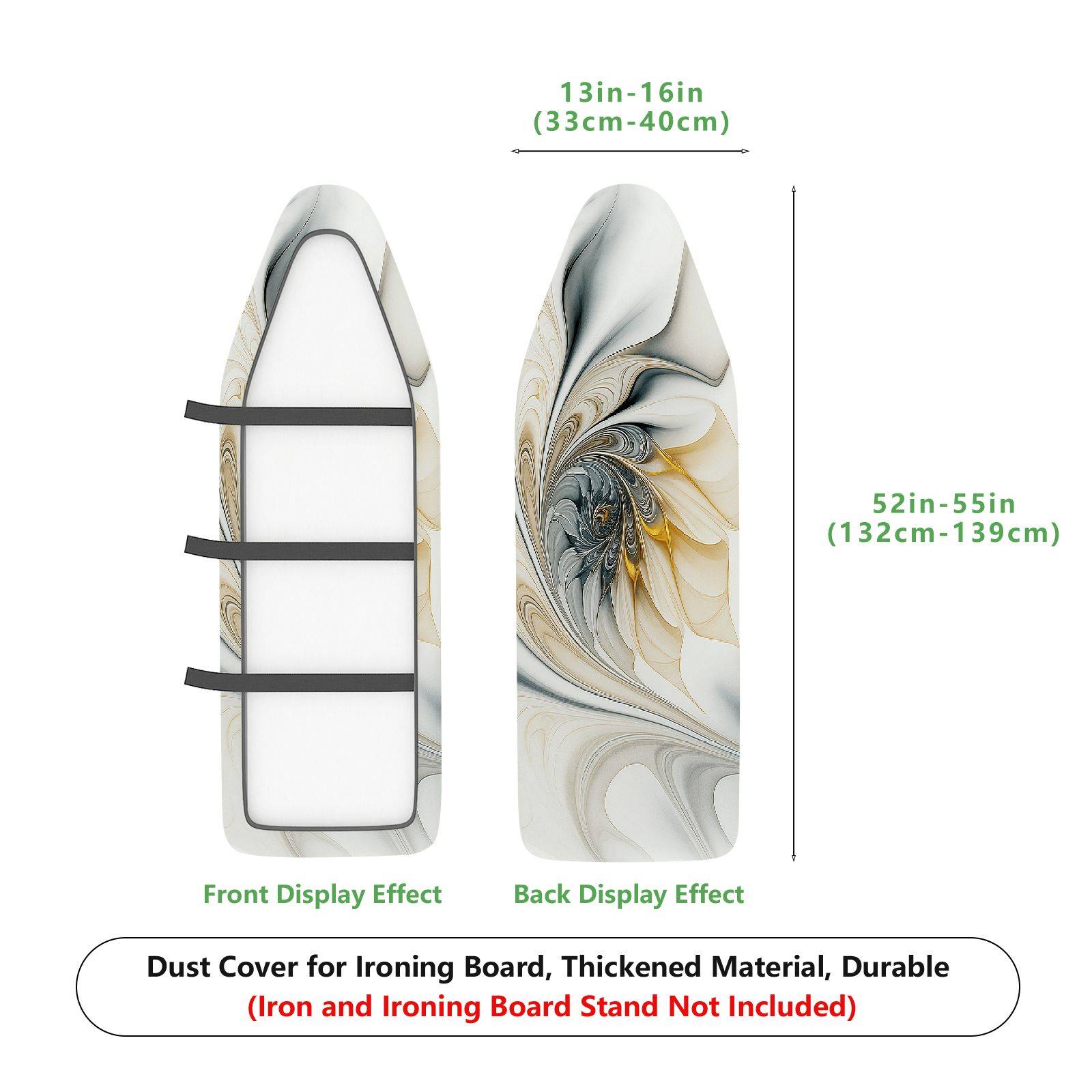 1-Piece Abstract Art Swirls Pattern  Ironing Board Cover, Universal Size, Without Board