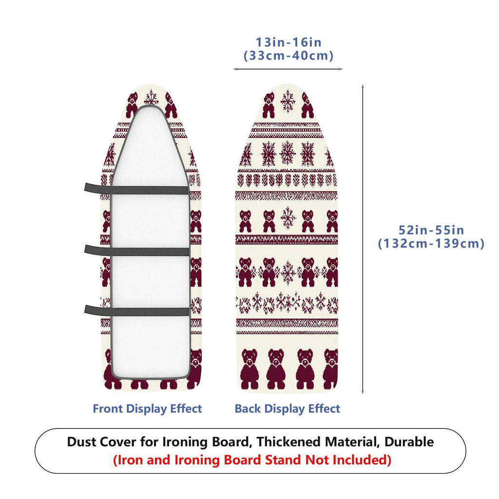 1-Piece Bear Snowflake Christmas  Ironing Board Cover, Universal Size, Without Board