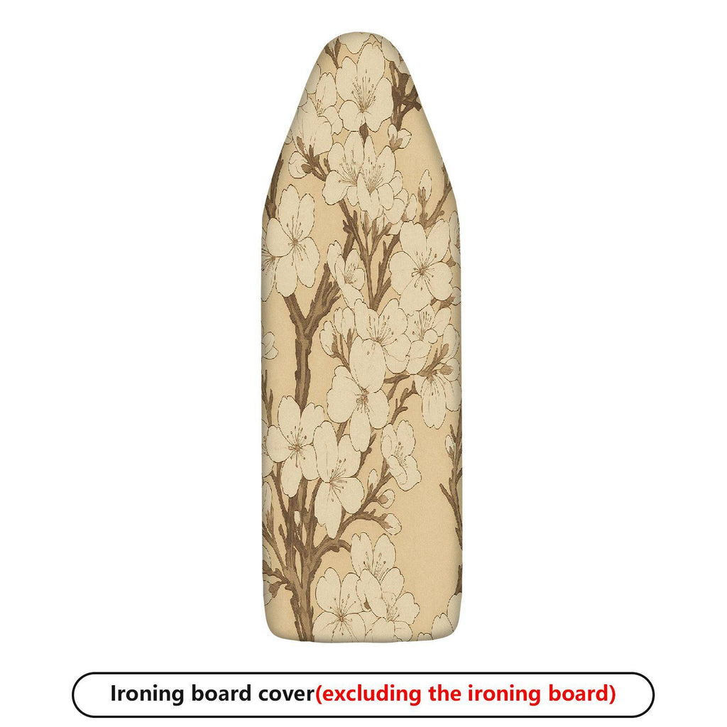 1-Piece Floral Blossom Beige  Ironing Board Cover, Universal Size, Without Board