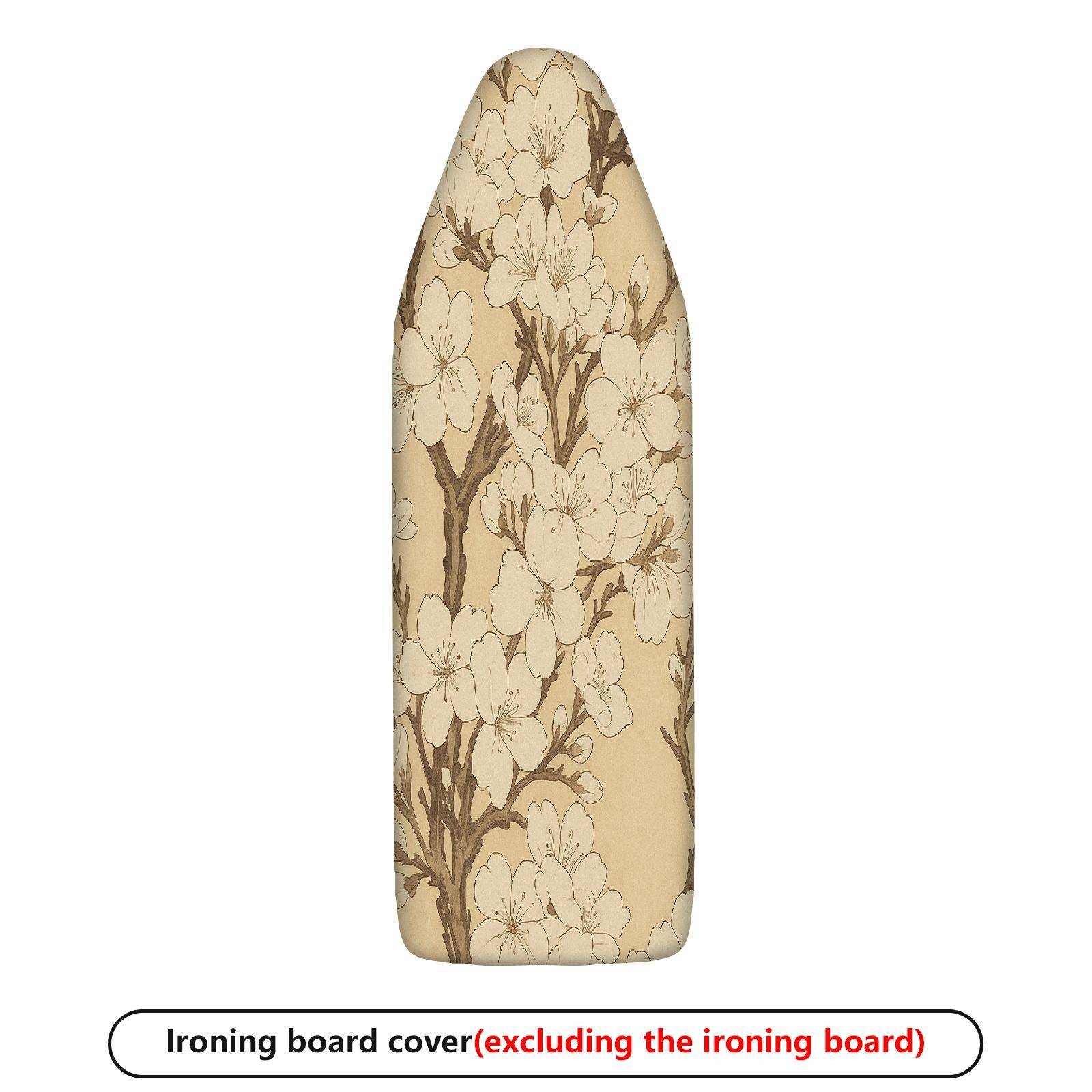 1-Piece Floral Blossom Beige  Ironing Board Cover, Universal Size, Without Board