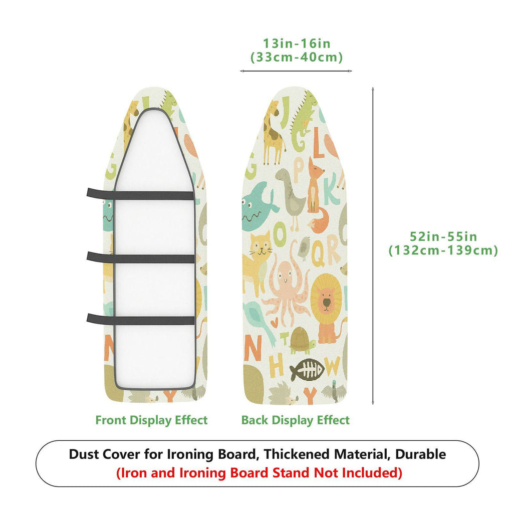 1-Piece Animal Alphabet  Ironing Board Cover, Universal Size, Without Board