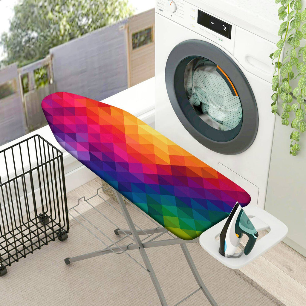 1-Piece Colorful Geometric Abstract  Ironing Board Cover, Universal Size, Without Board