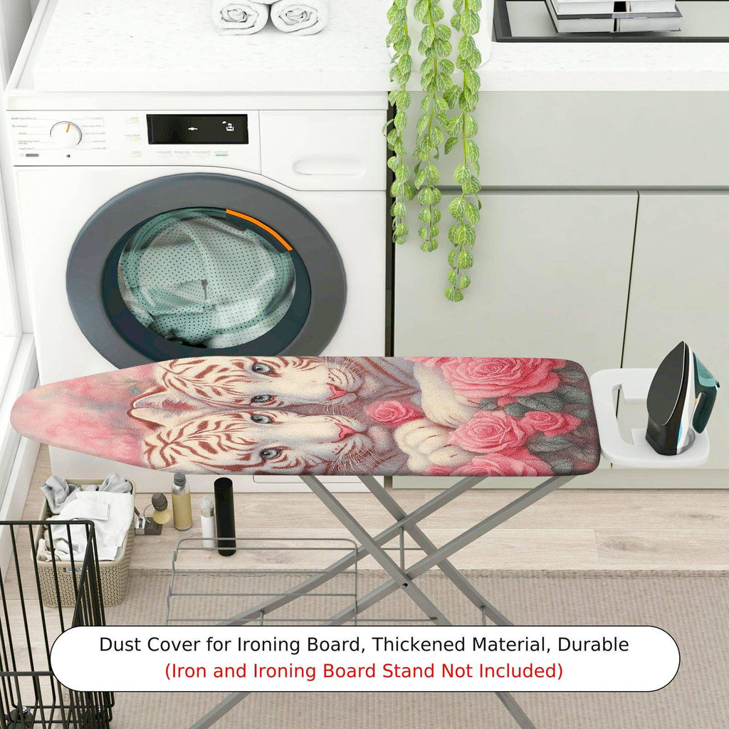 1-Piece Tiger Rose Pink  Ironing Board Cover, Universal Size, Without Board