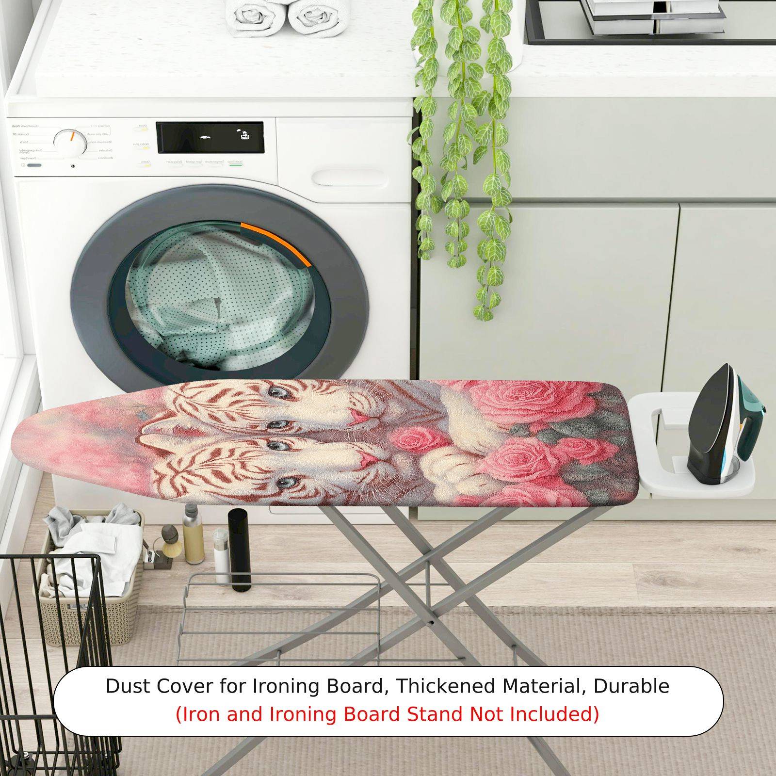 1-Piece Tiger Rose Pink  Ironing Board Cover, Universal Size, Without Board