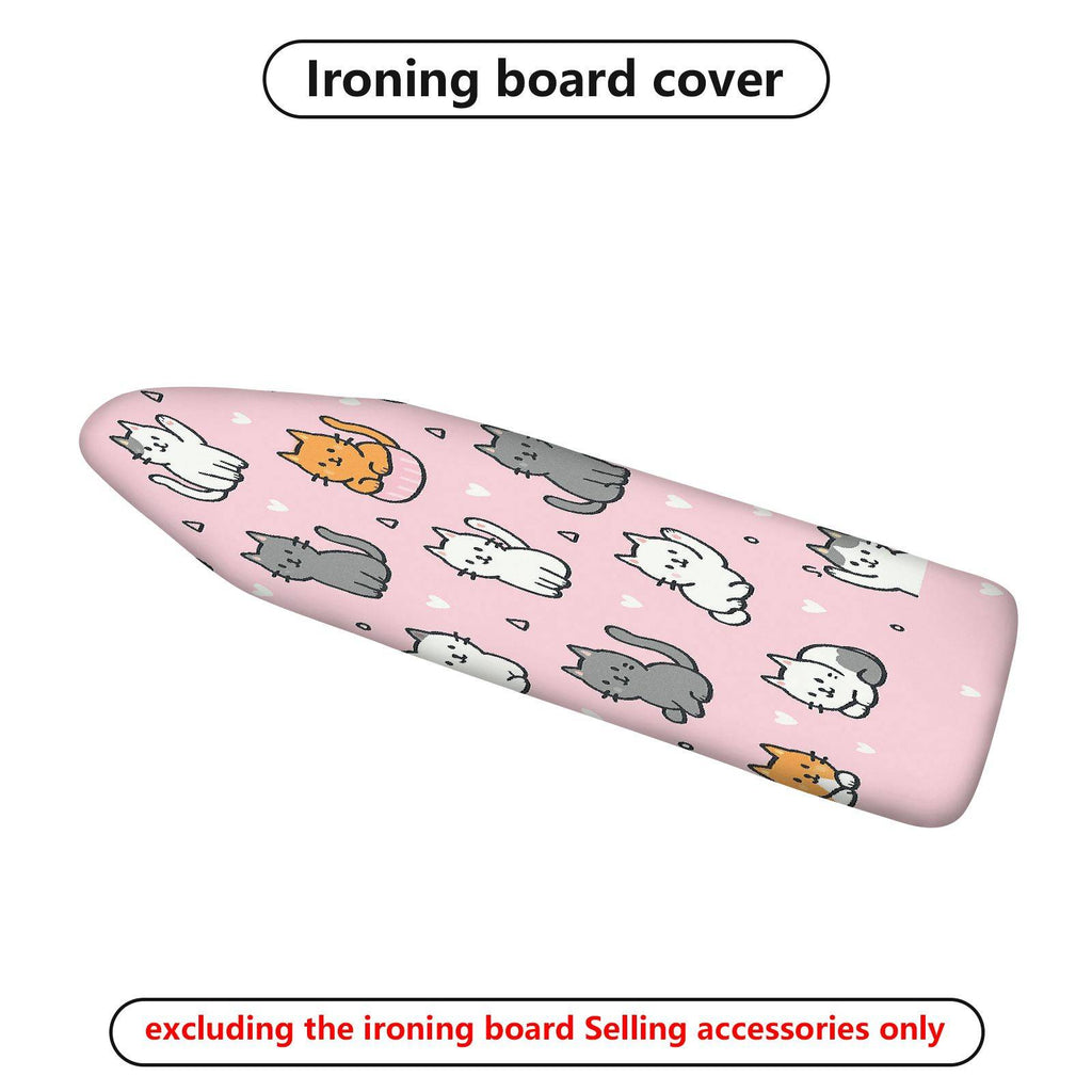 1-Piece Cute Cat Heart Pink  Ironing Board Cover, Universal Size, Without Board