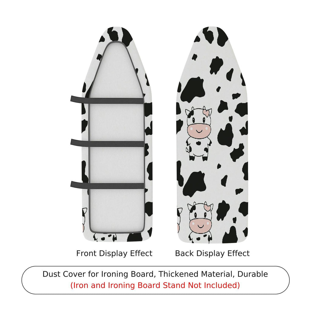 1-Piece Cow Animal Black White  Ironing Board Cover, Universal Size, Without Board