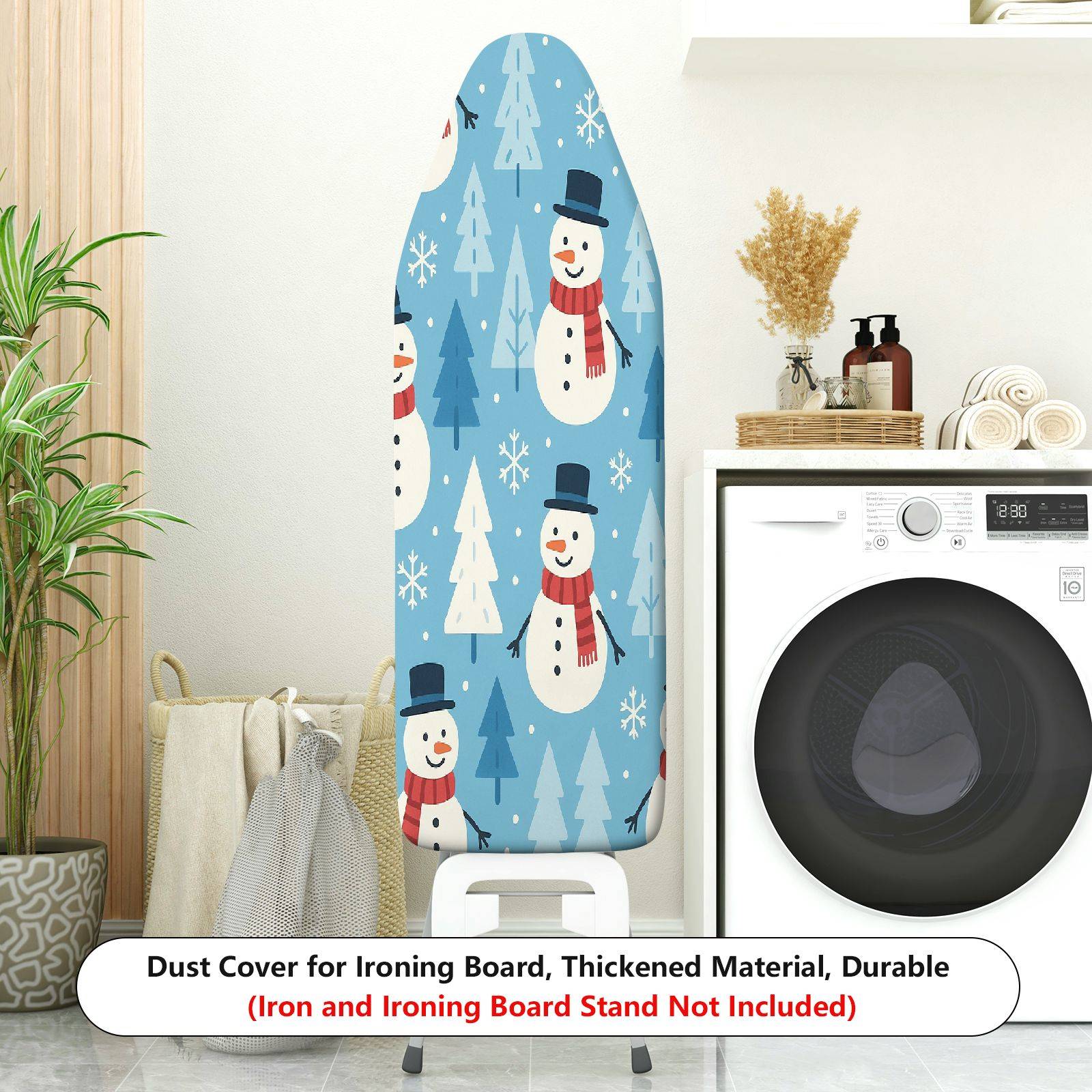 1-Piece Snowman Christmas Winter  Ironing Board Cover, Universal Size, Without Board