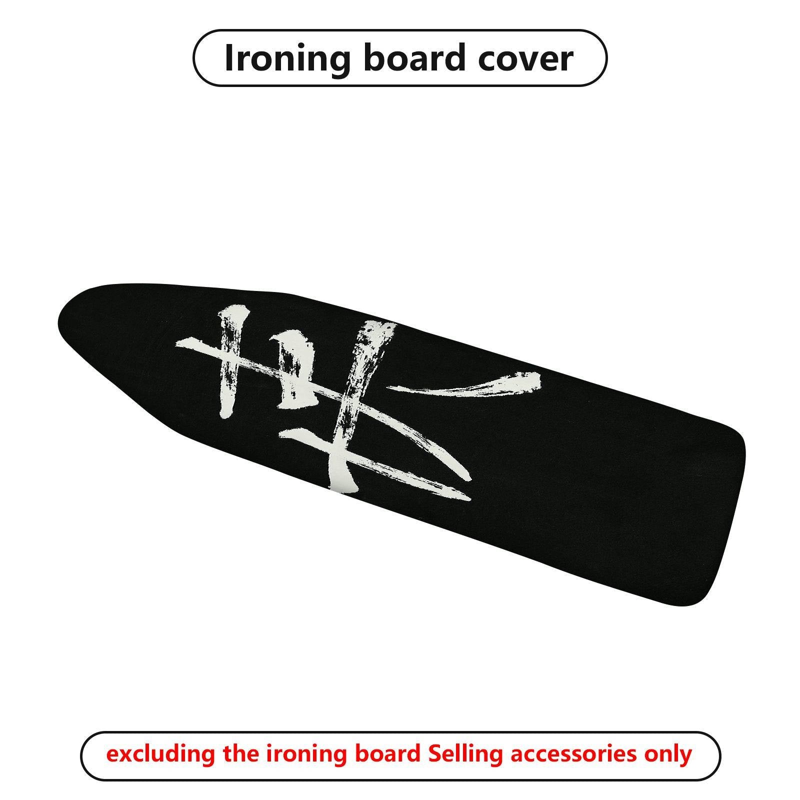 1-Piece Abstract Black White Strokes  Ironing Board Cover, Universal Size, Without Board