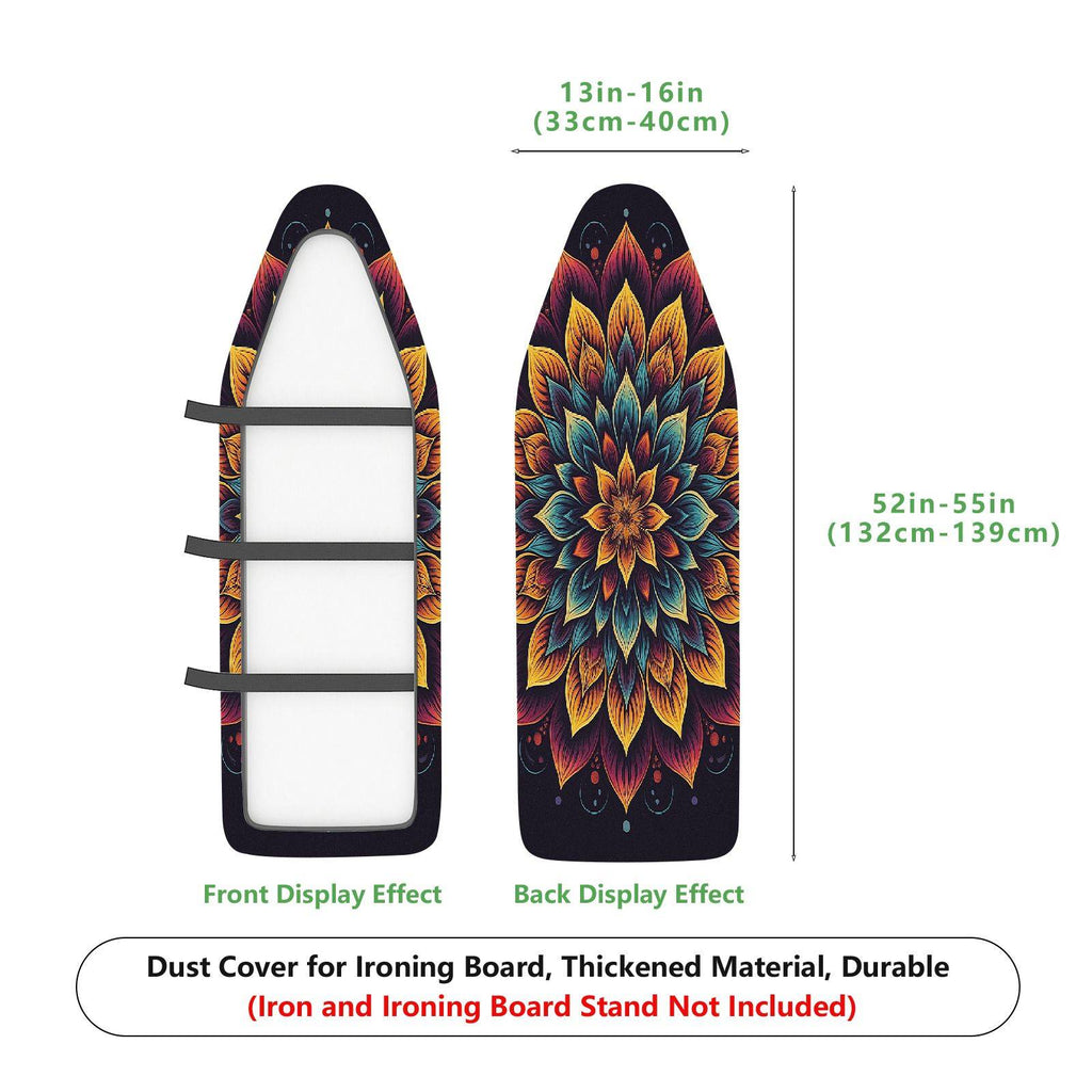 1-Piece Floral Colorful Abstract  Ironing Board Cover, Universal Size, Without Board