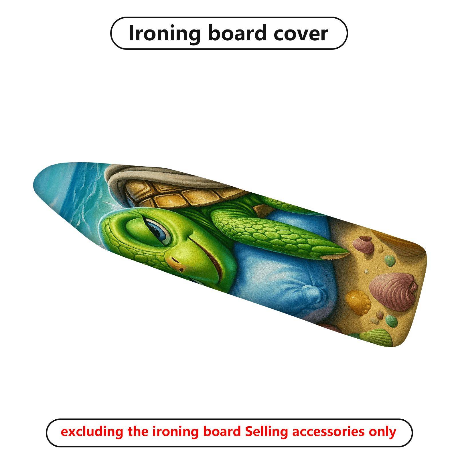 1-Piece Turtle Beach Ocean  Ironing Board Cover, Universal Size, Without Board